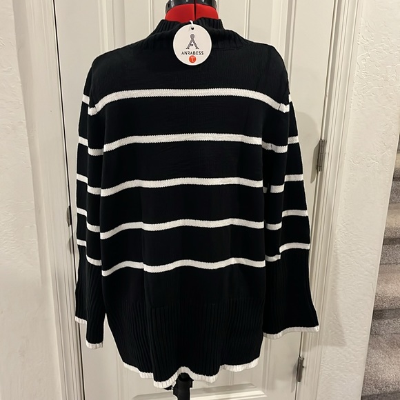 ANRABESS Womens Turtleneck Oversized Long Sleeve Split Hem Casual Knit Sweater - Picture 10 of 10